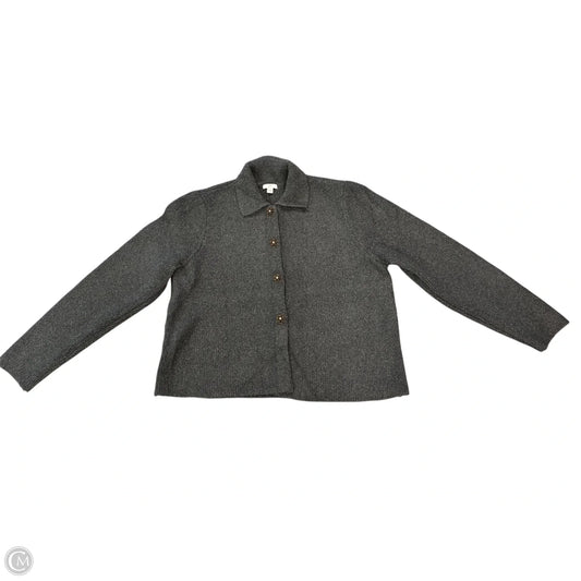 Sweater Cardigan By J. Jill In Grey, Size: L