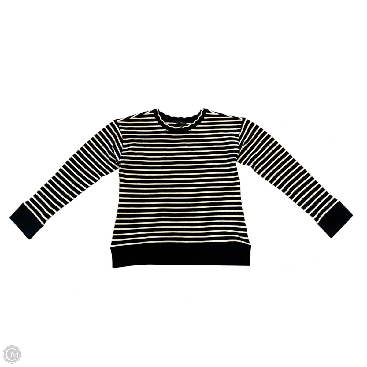 Top Long Sleeve By Talbots In Striped Pattern, Size: S