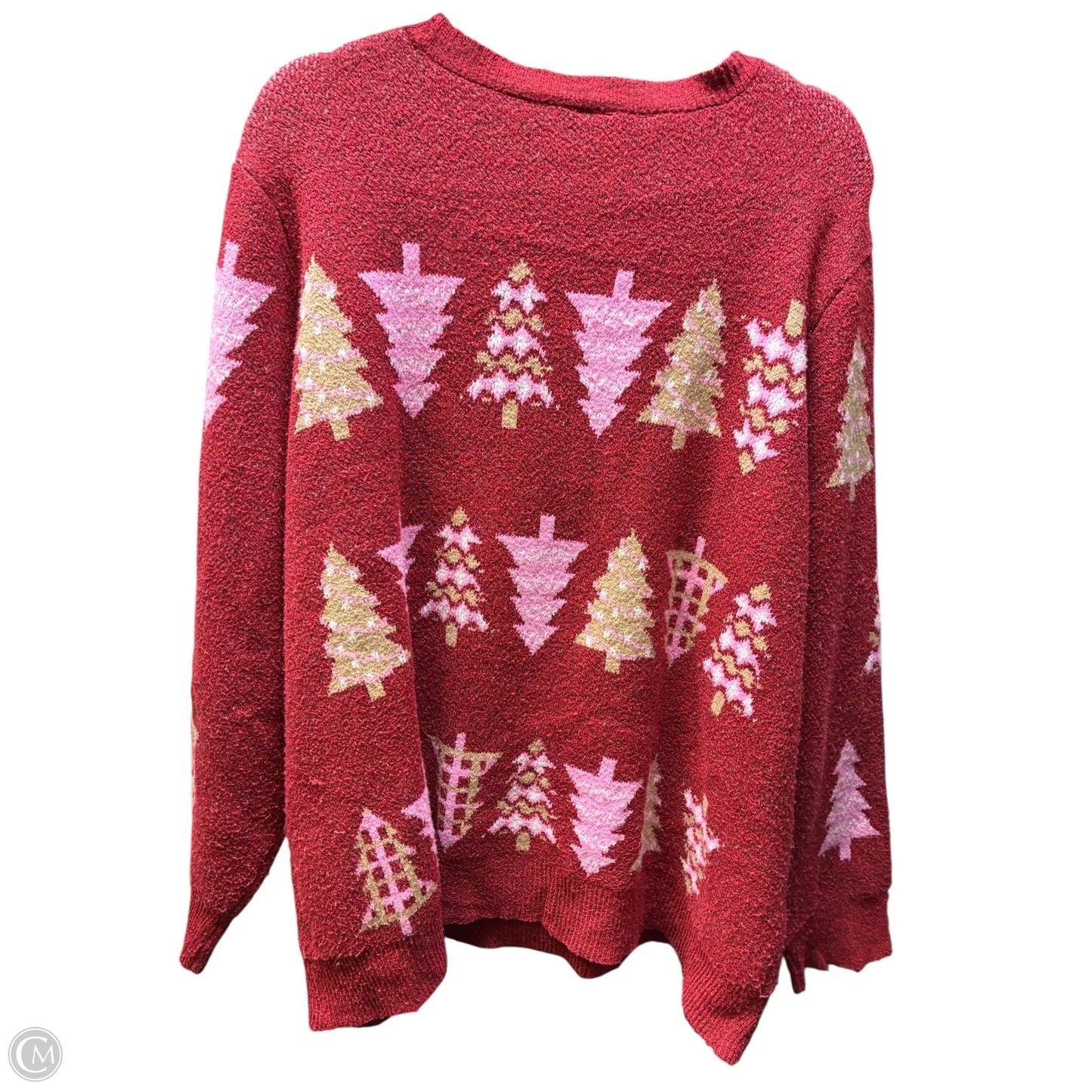 Sweater By Holiday Time In Red, Size: 3x