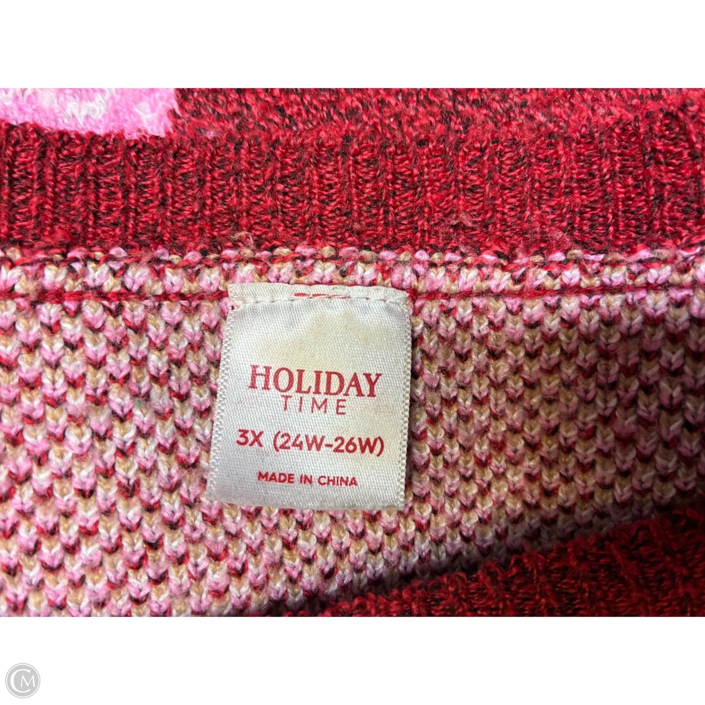 Sweater By Holiday Time In Red, Size: 3x