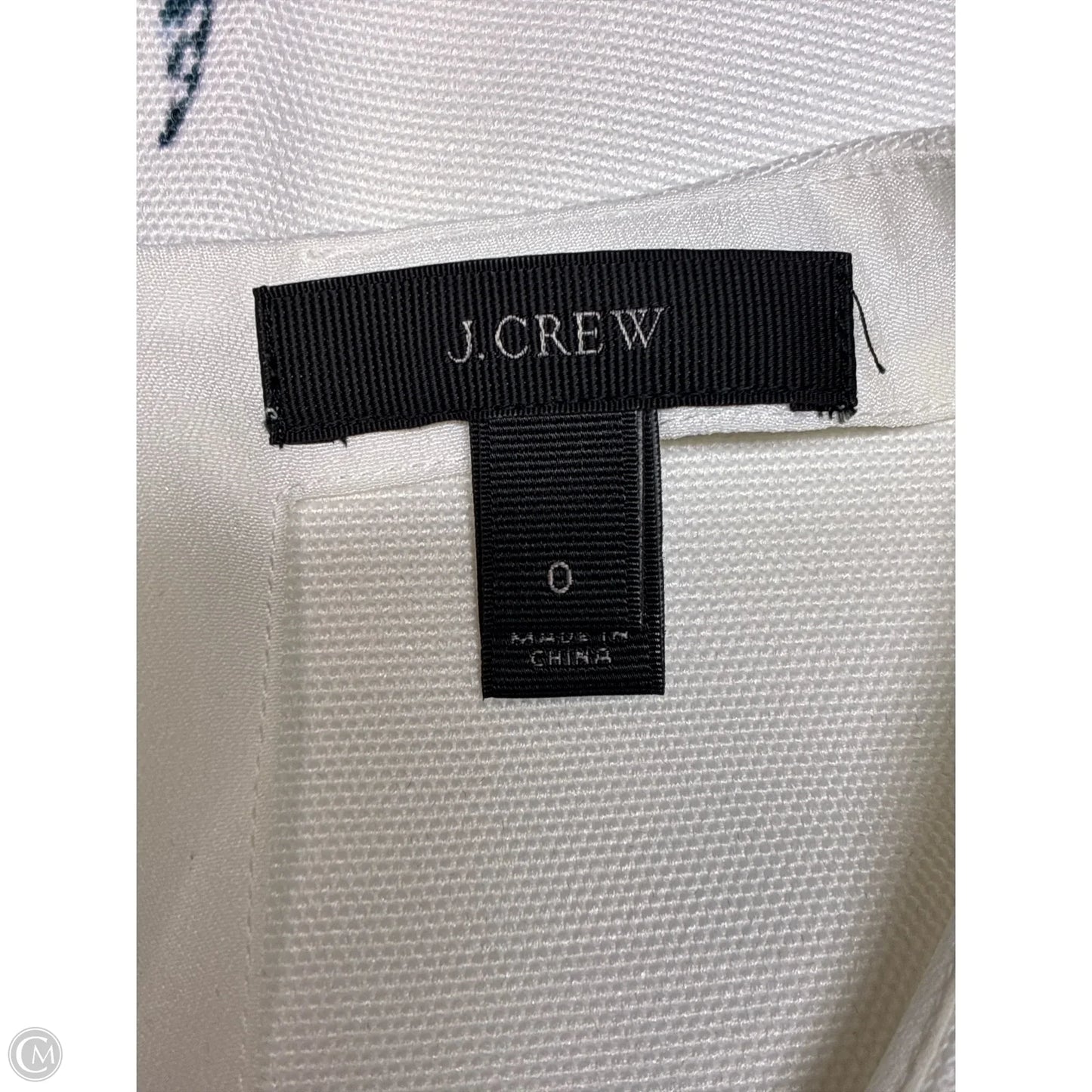 Top Short Sleeve By J. Crew In Green & White, Size: Xs