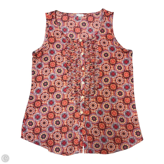 Blouse Sleeveless By Spense In Red, Size: M