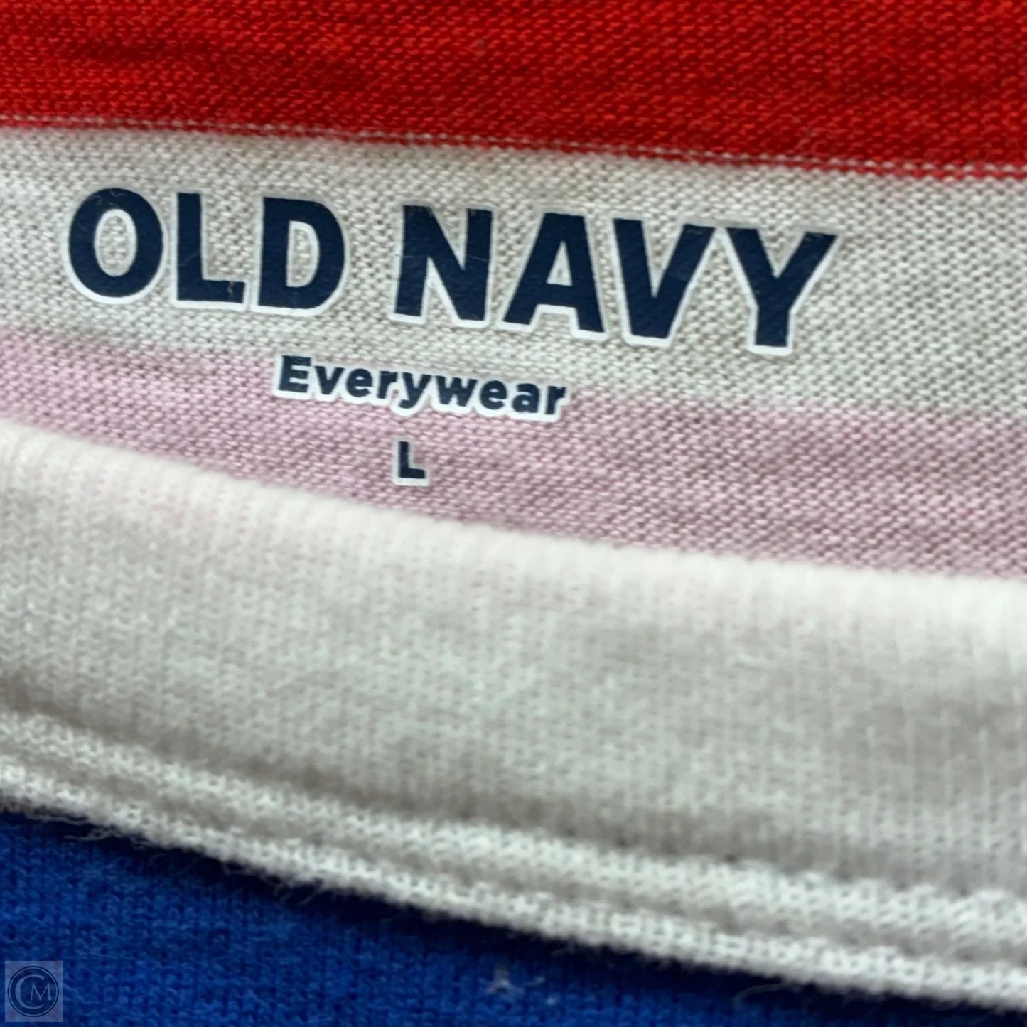Top Short Sleeve By Old Navy In Striped Pattern, Size: L