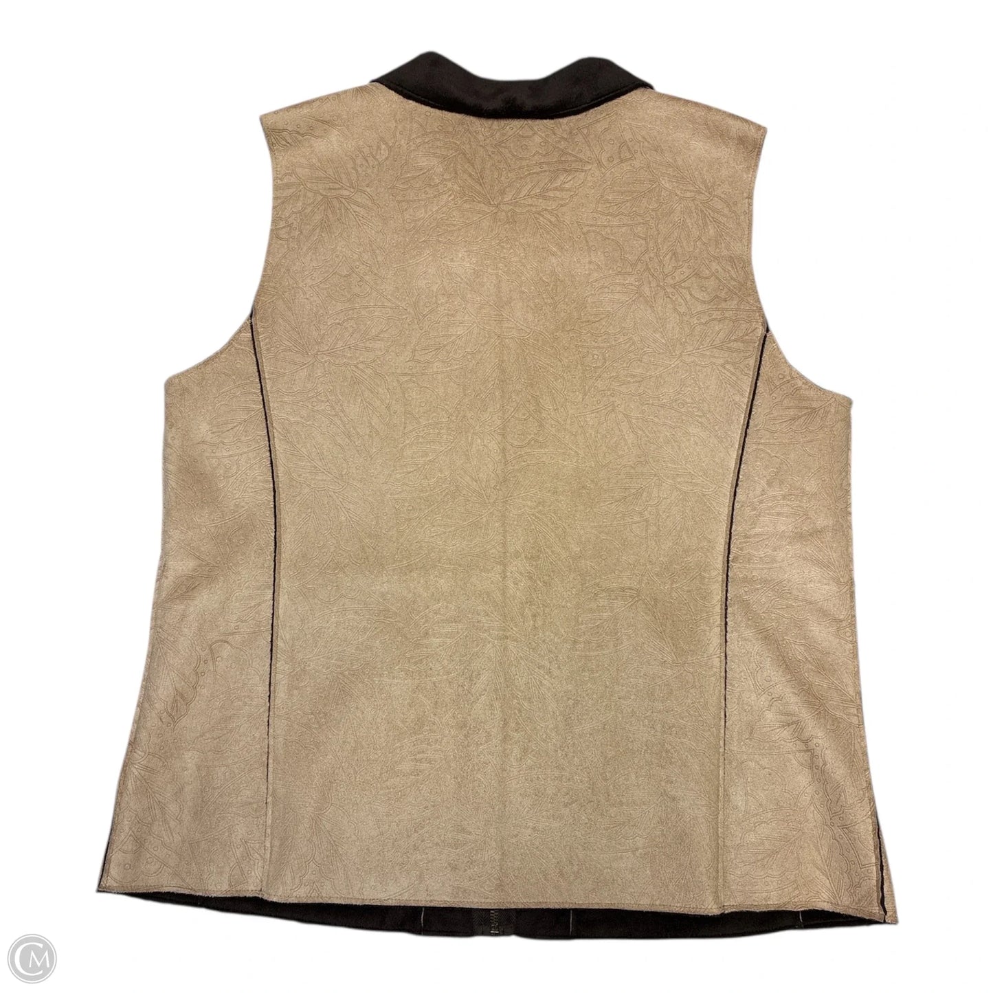 Vest Other By Liz Claiborne In Tan, Size: L