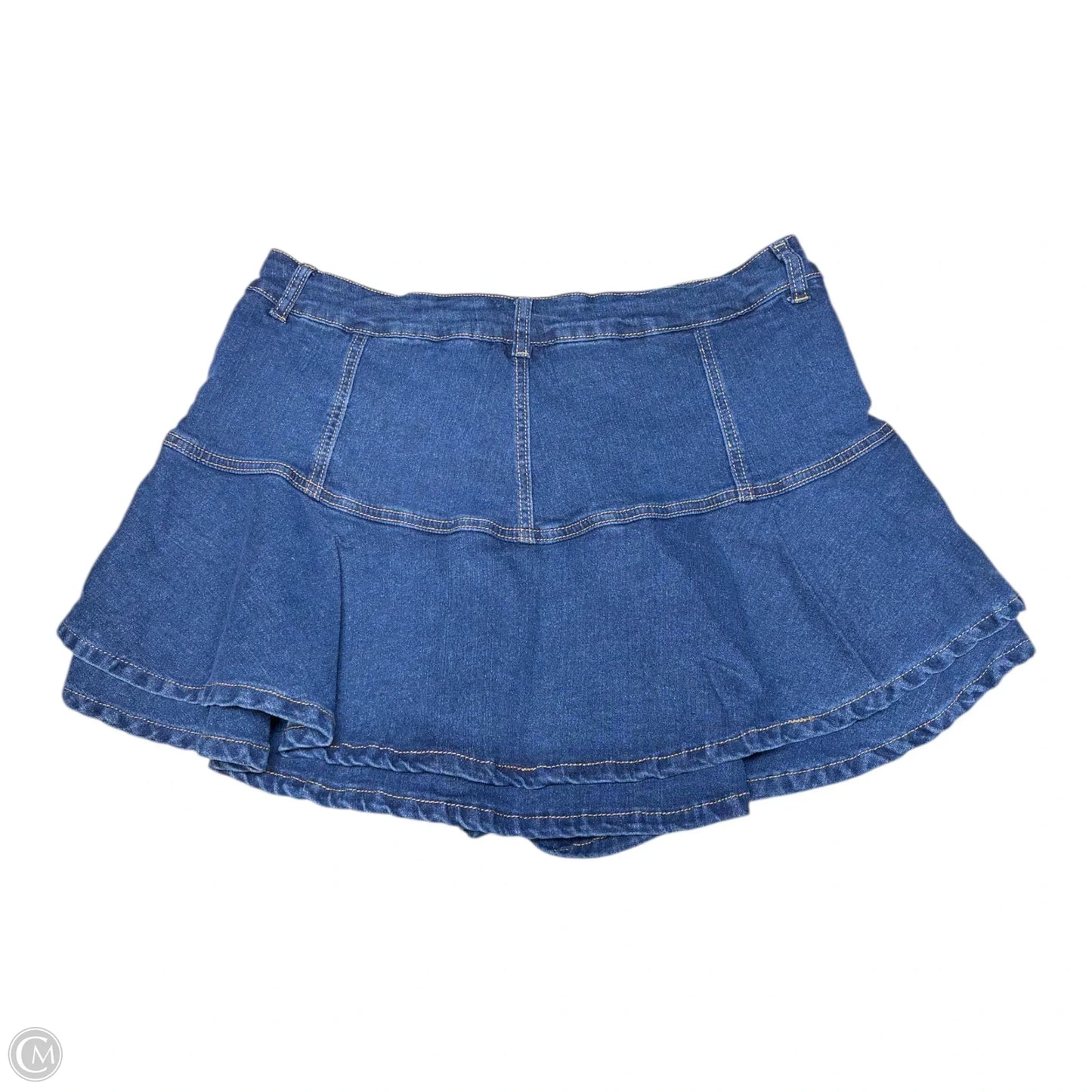 Skort By Shein In Blue Denim, Size: 1x