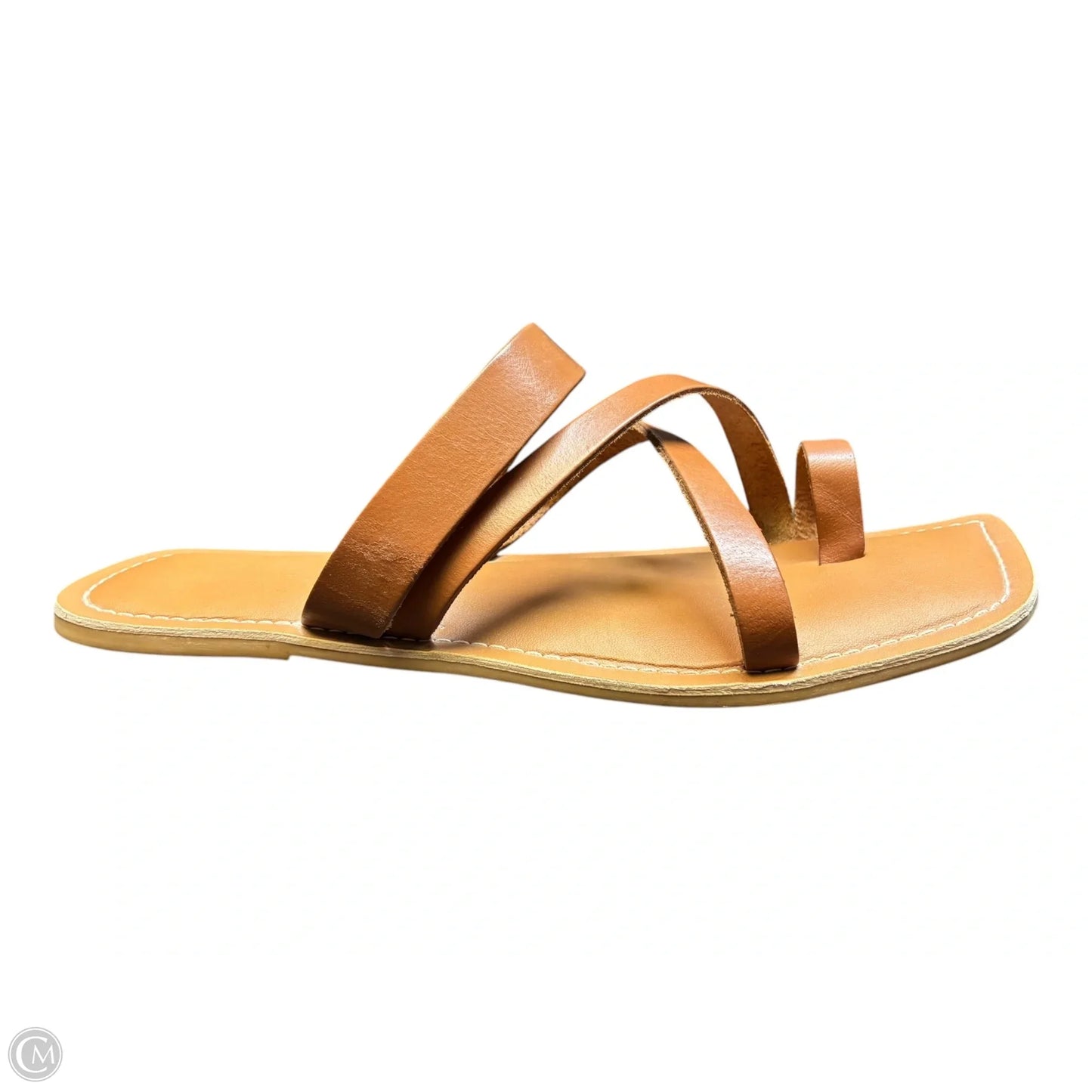 Sandals Flats By Clothes Mentor In Brown, Size: 10