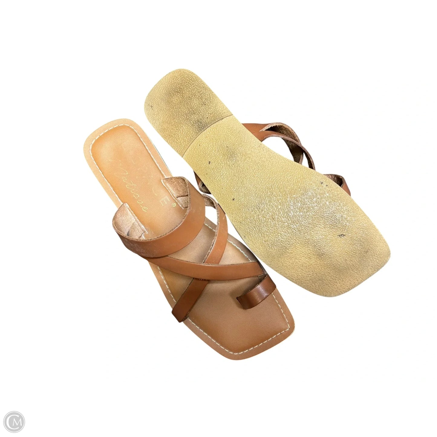 Sandals Flats By Clothes Mentor In Brown, Size: 10