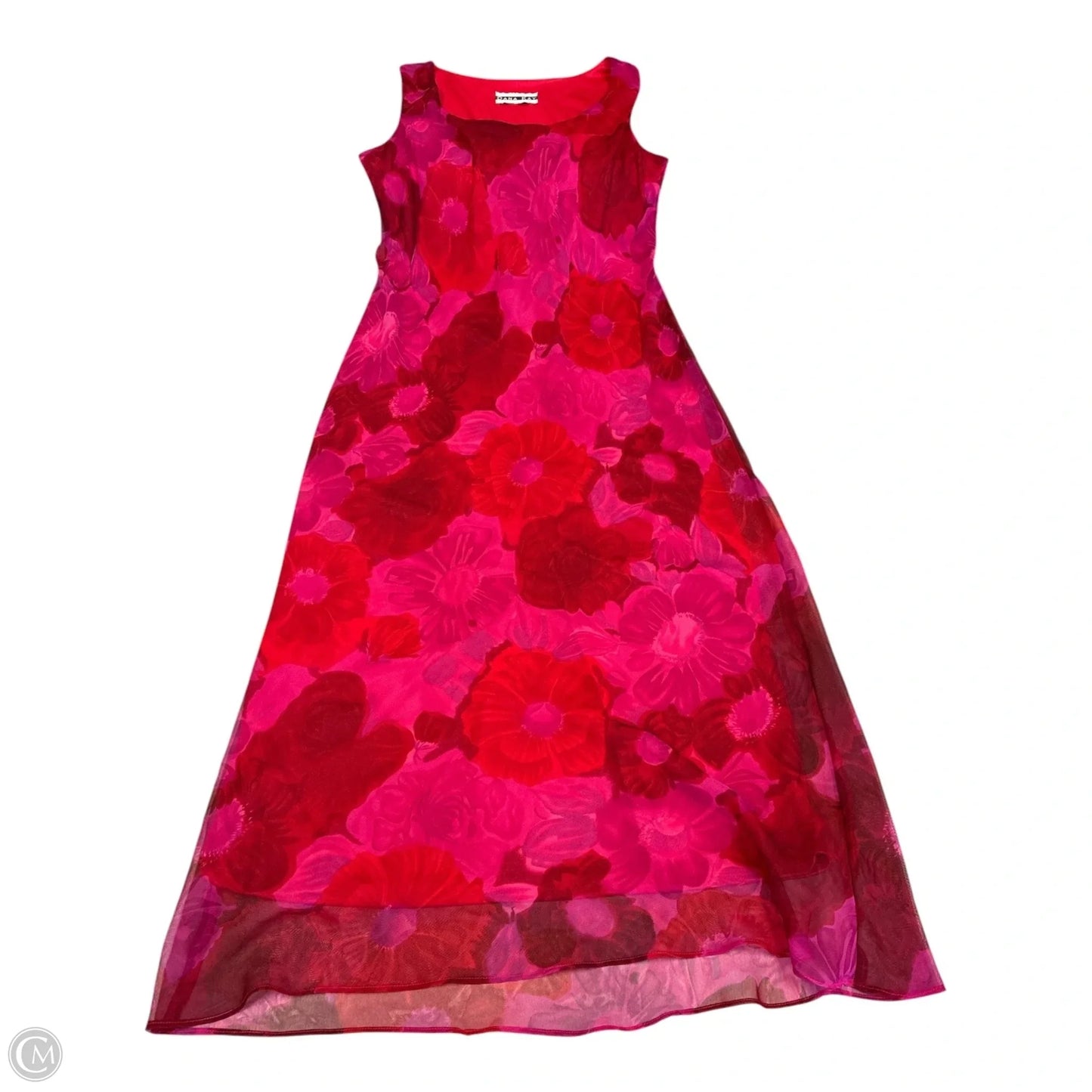 Dress Party Long By Clothes Mentor In Pink & Red, Size: M