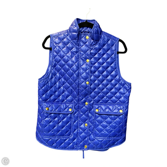 Vest Puffer & Quilted By J. Crew In Blue, Size: M