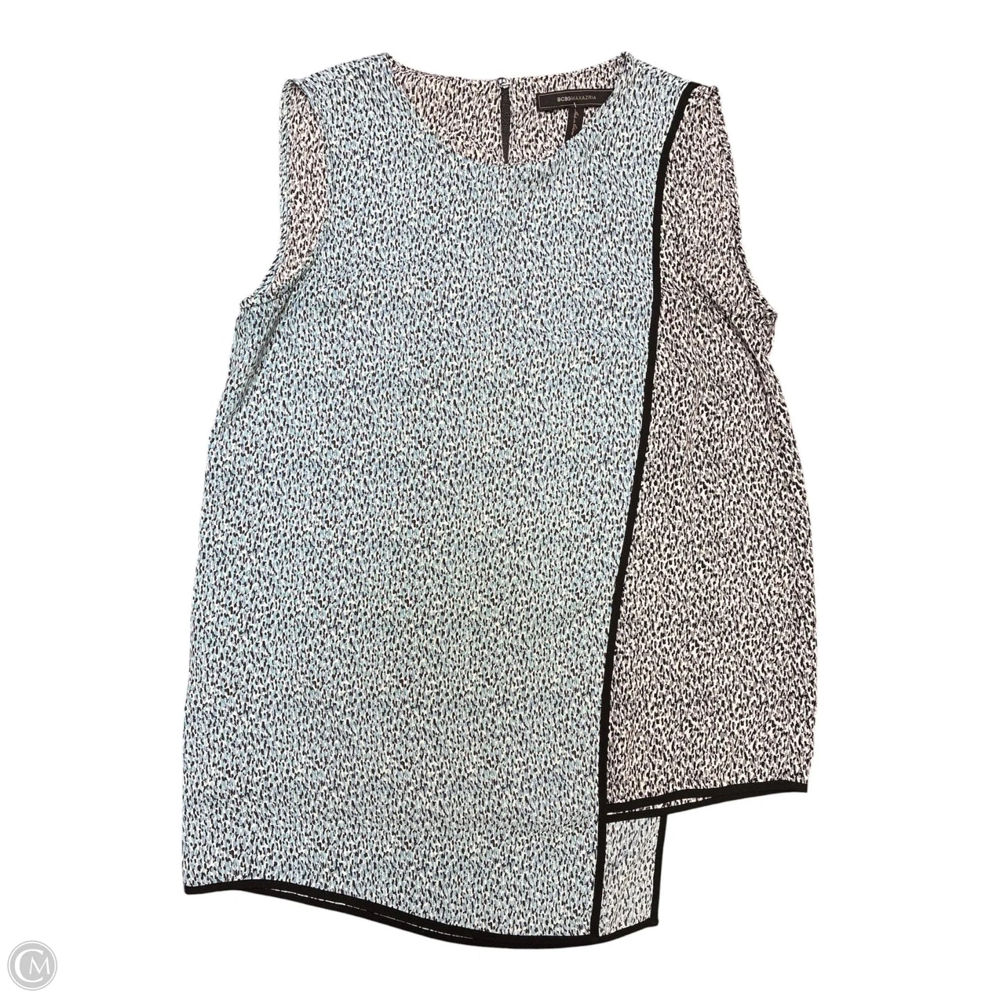 Blouse Sleeveless By Banana Republic In Blue & Grey, Size: Xs