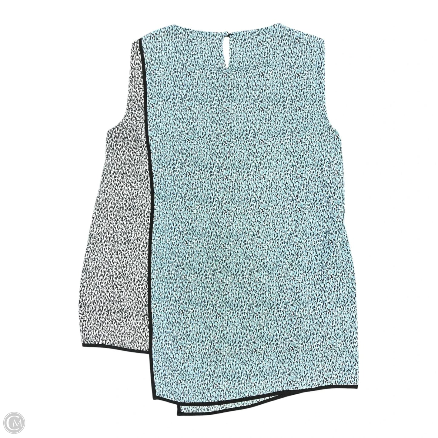 Blouse Sleeveless By Banana Republic In Blue & Grey, Size: Xs