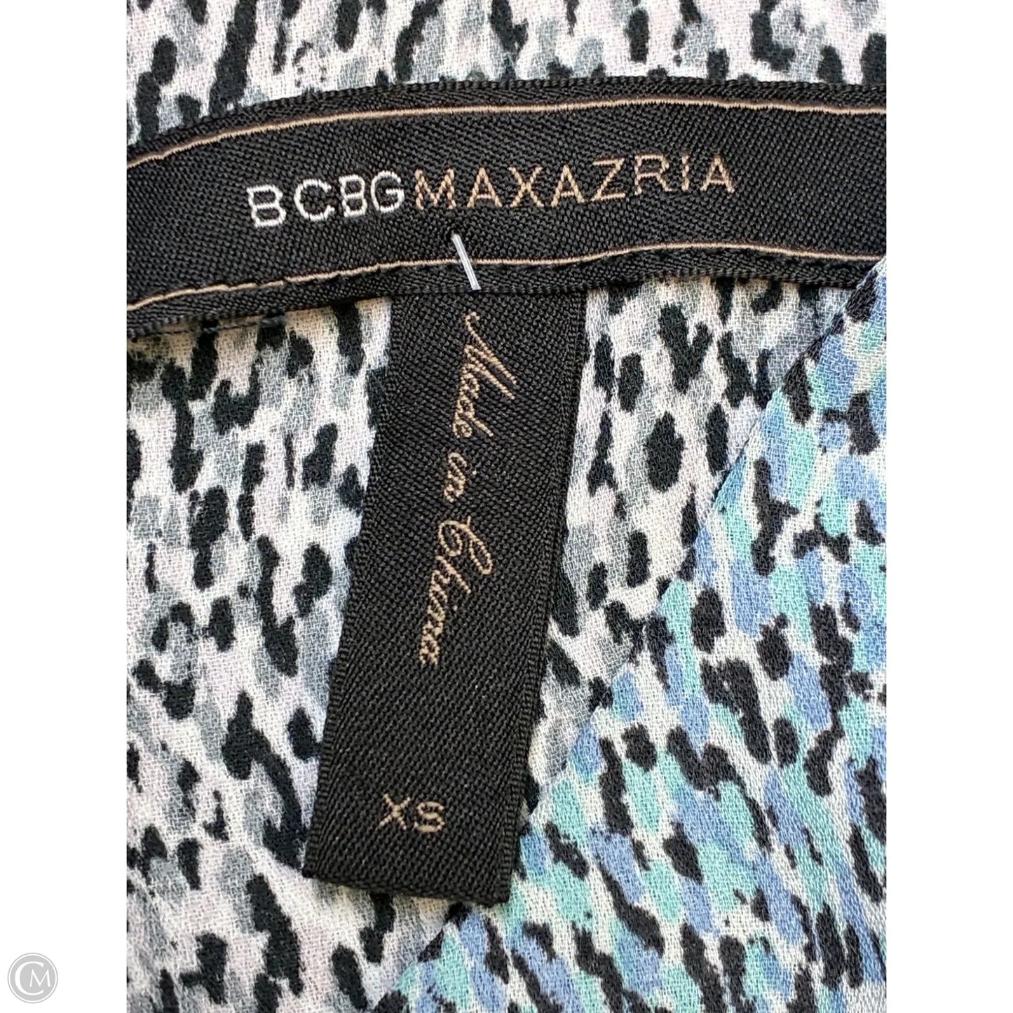 Blouse Sleeveless By Banana Republic In Blue & Grey, Size: Xs