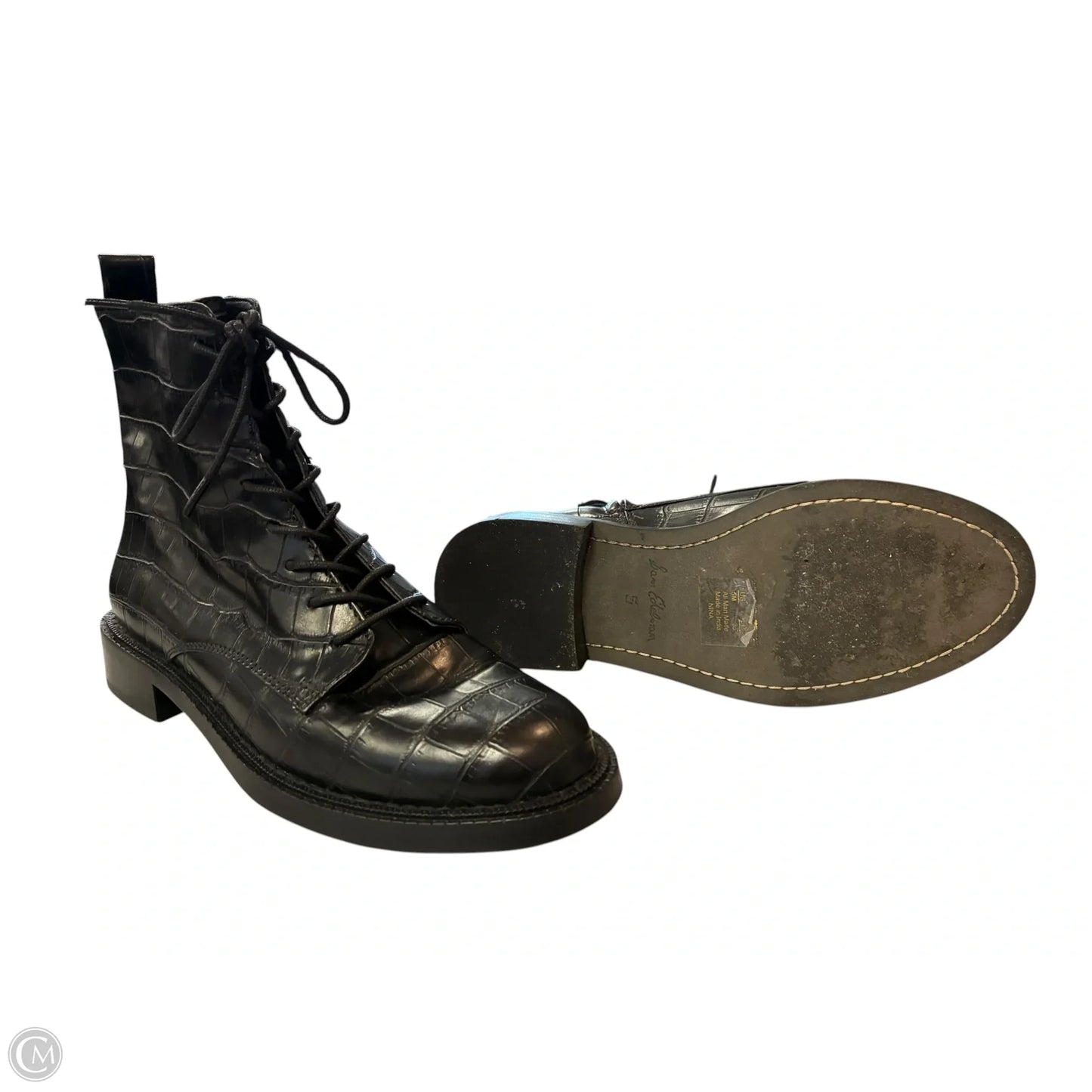 Boots Ankle Flats By Sam Edelman In Black, Size: 5