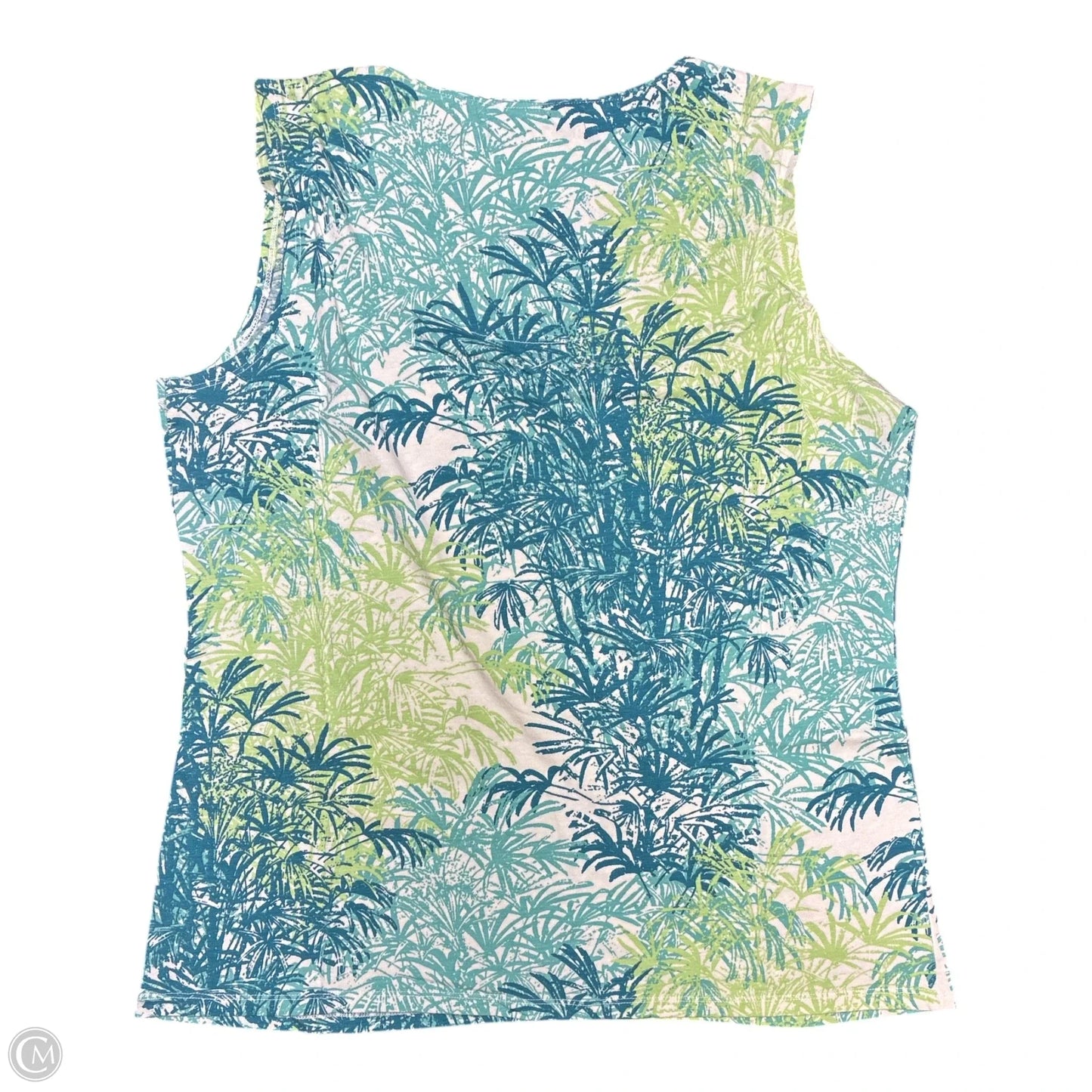 Top Sleeveless By Coldwater Creek In Blue & Green, Size: L