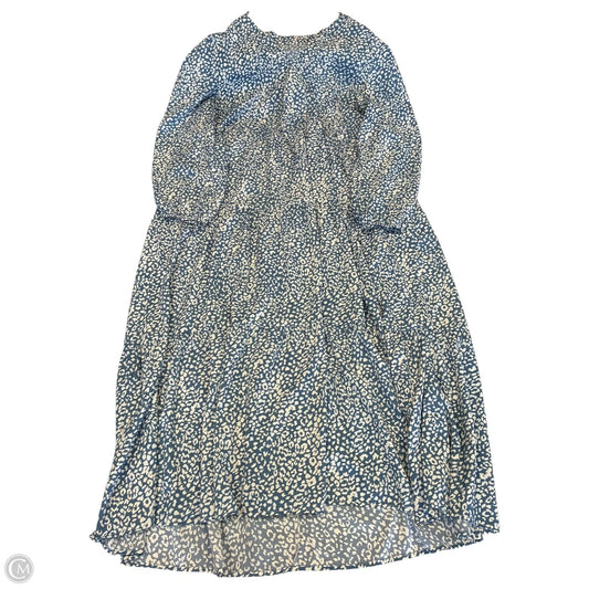 Dress Casual Maxi By Cmf In Blue & White, Size: Xl