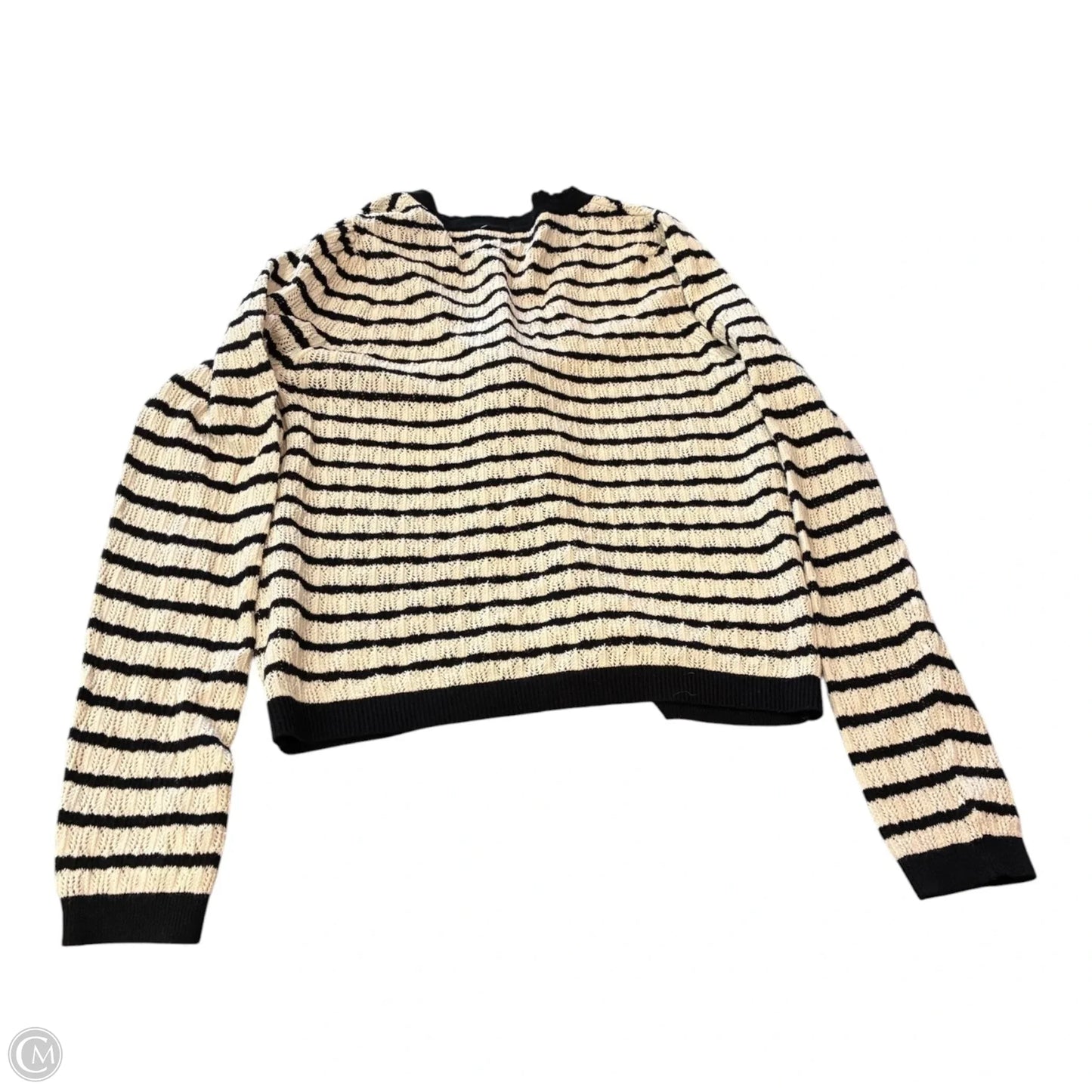 Sweater Cardigan By Old Navy In Striped Pattern, Size: M