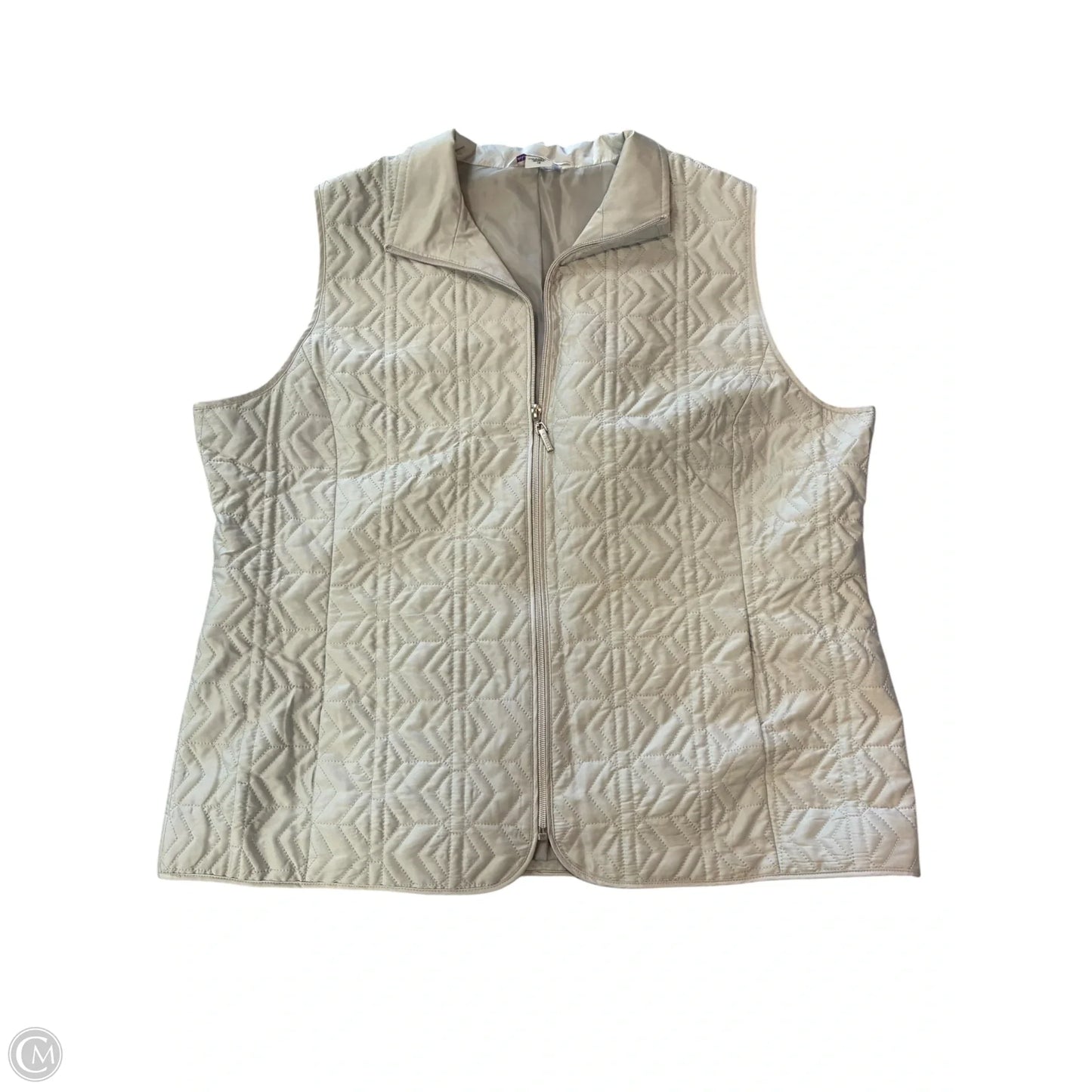 Vest Puffer & Quilted By Allison Daley In Grey, Size: Xl