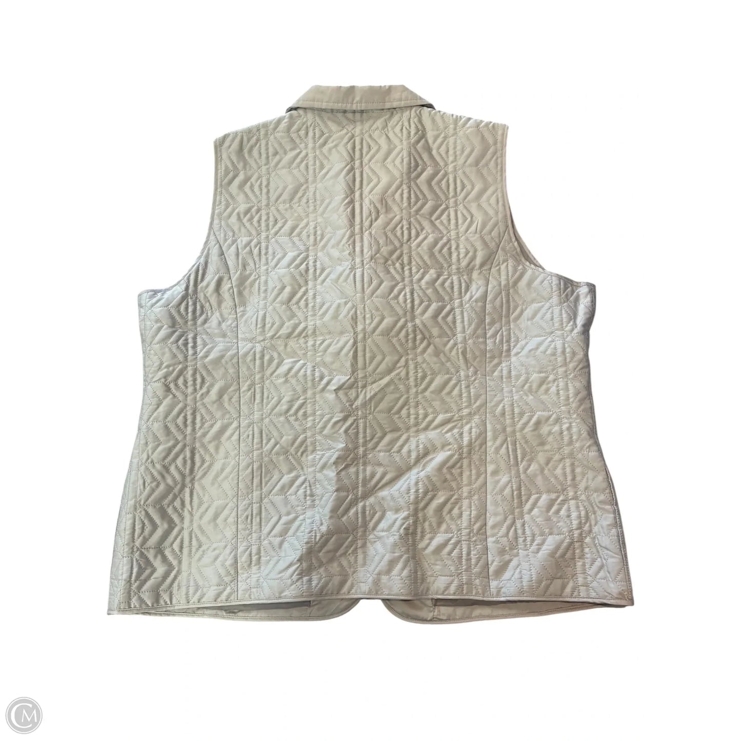 Vest Puffer & Quilted By Allison Daley In Grey, Size: Xl