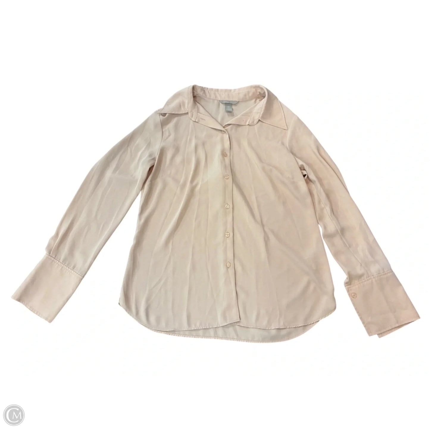 Blouse Long Sleeve By H&m In Pink, Size: M