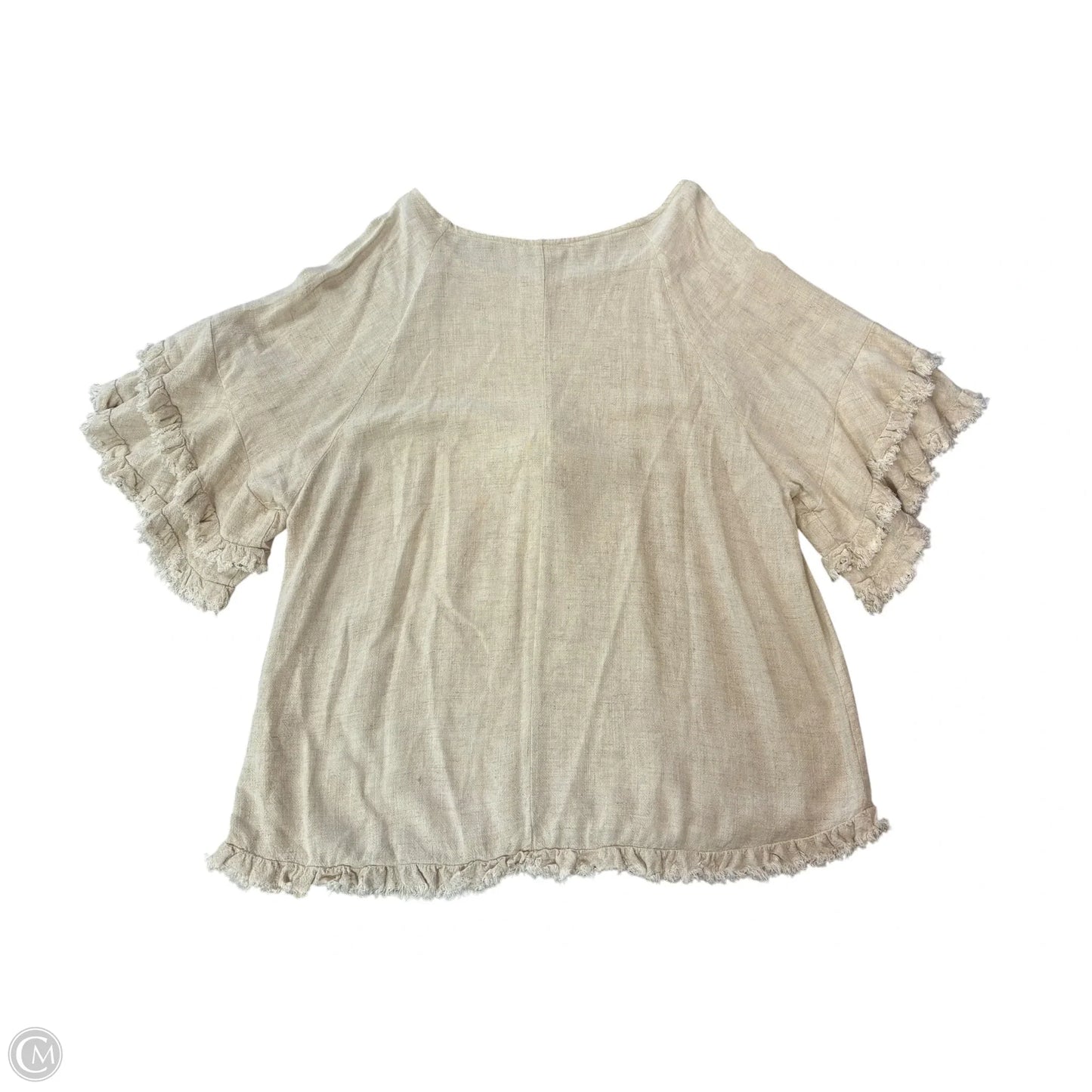 Top 3/4 Sleeve By Umgee In Cream, Size: M