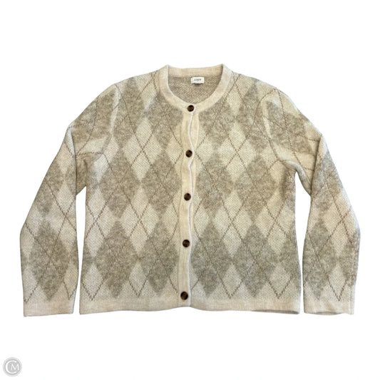 Sweater Cardigan By J. Crew In Beige, Size: L