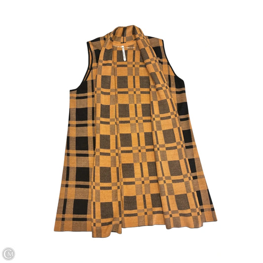 Cardigan By Leo And Nicole In Black & Tan, Size: Xl
