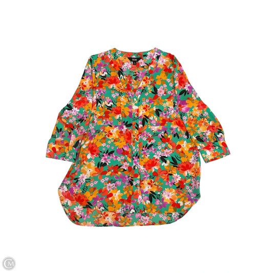 Blouse 3/4 Sleeve By Clothes Mentor In Floral Print, Size: M