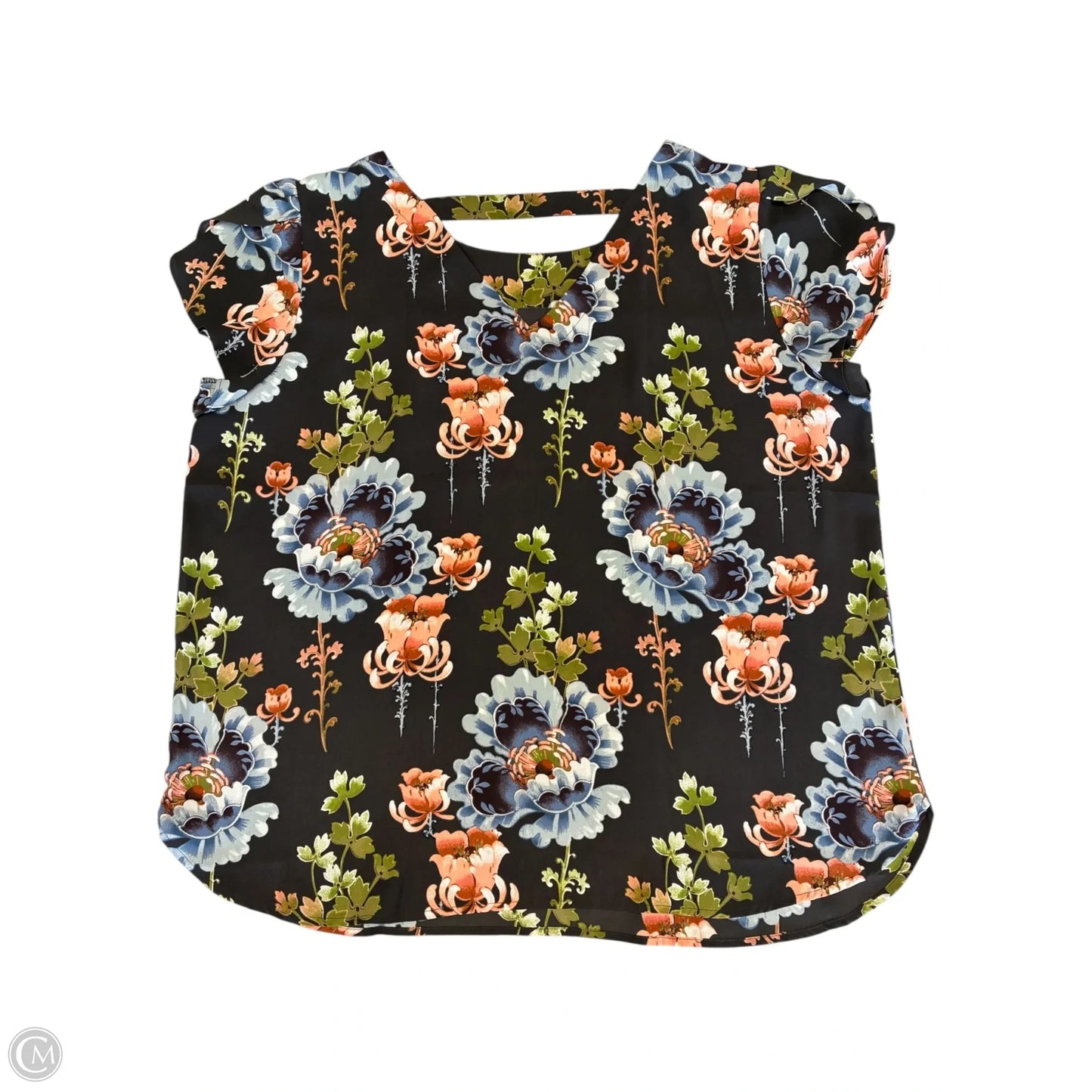 Top Short Sleeve By Loft In Floral Print, Size: Xl
