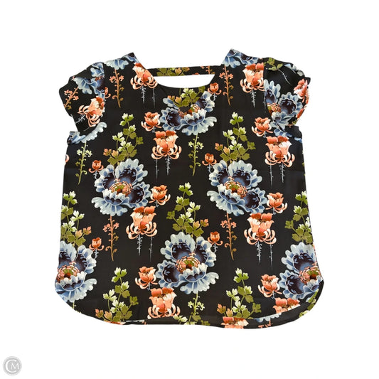Top Short Sleeve By Loft In Floral Print, Size: Xl