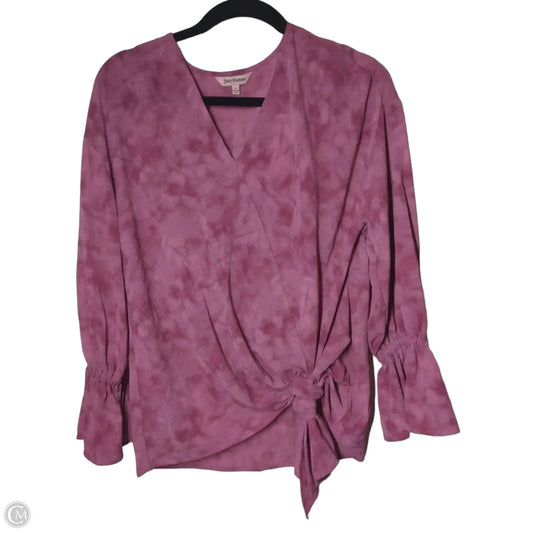 Top Long Sleeve By Juicy Couture In Pink, Size: S