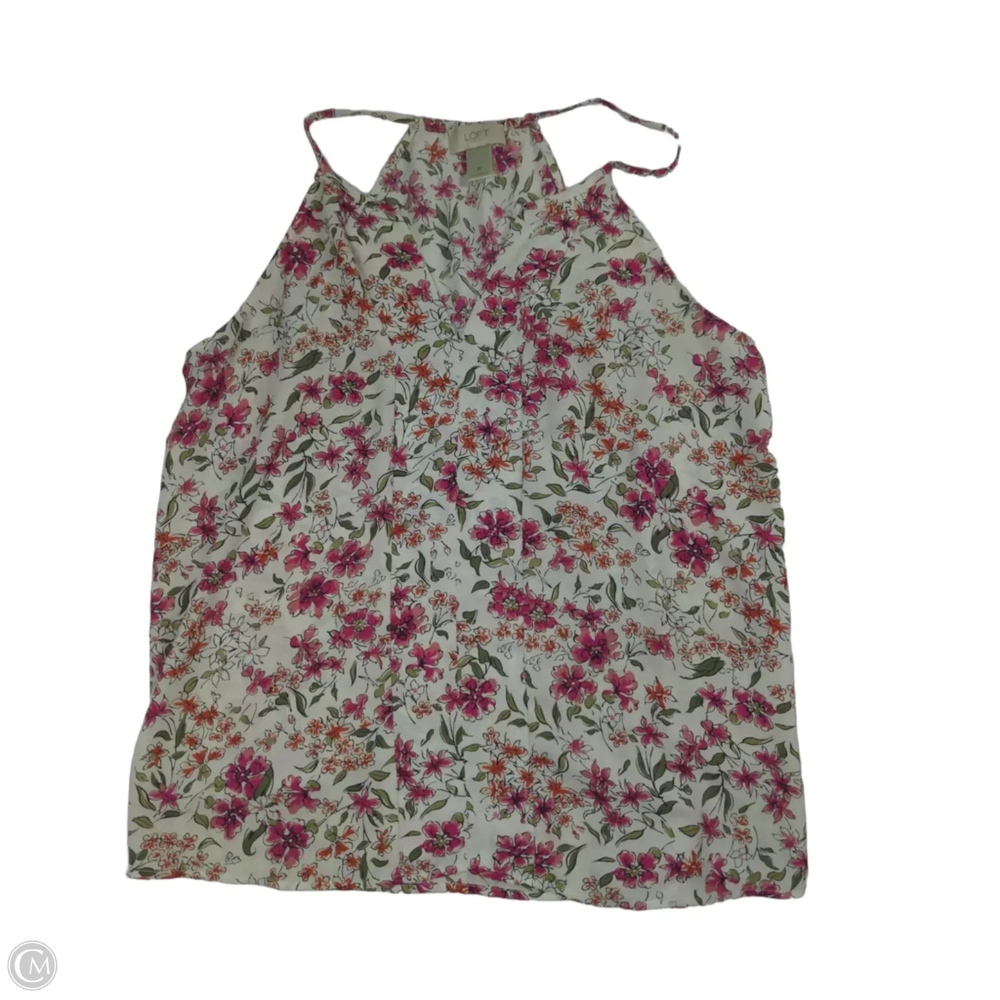 Top Sleeveless By Loft In Floral Print, Size: M