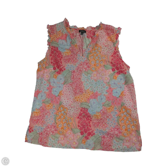 Top Sleeveless By Talbots In Floral Print, Size: M