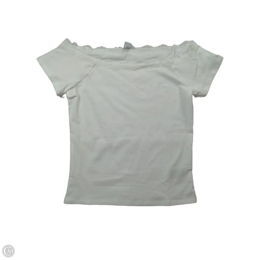 Top Short Sleeve By Old Navy In White, Size: M