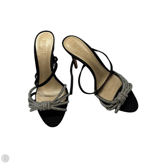 Shoes Heels Stiletto By Schutz In Black & Silver, Size: 8.5