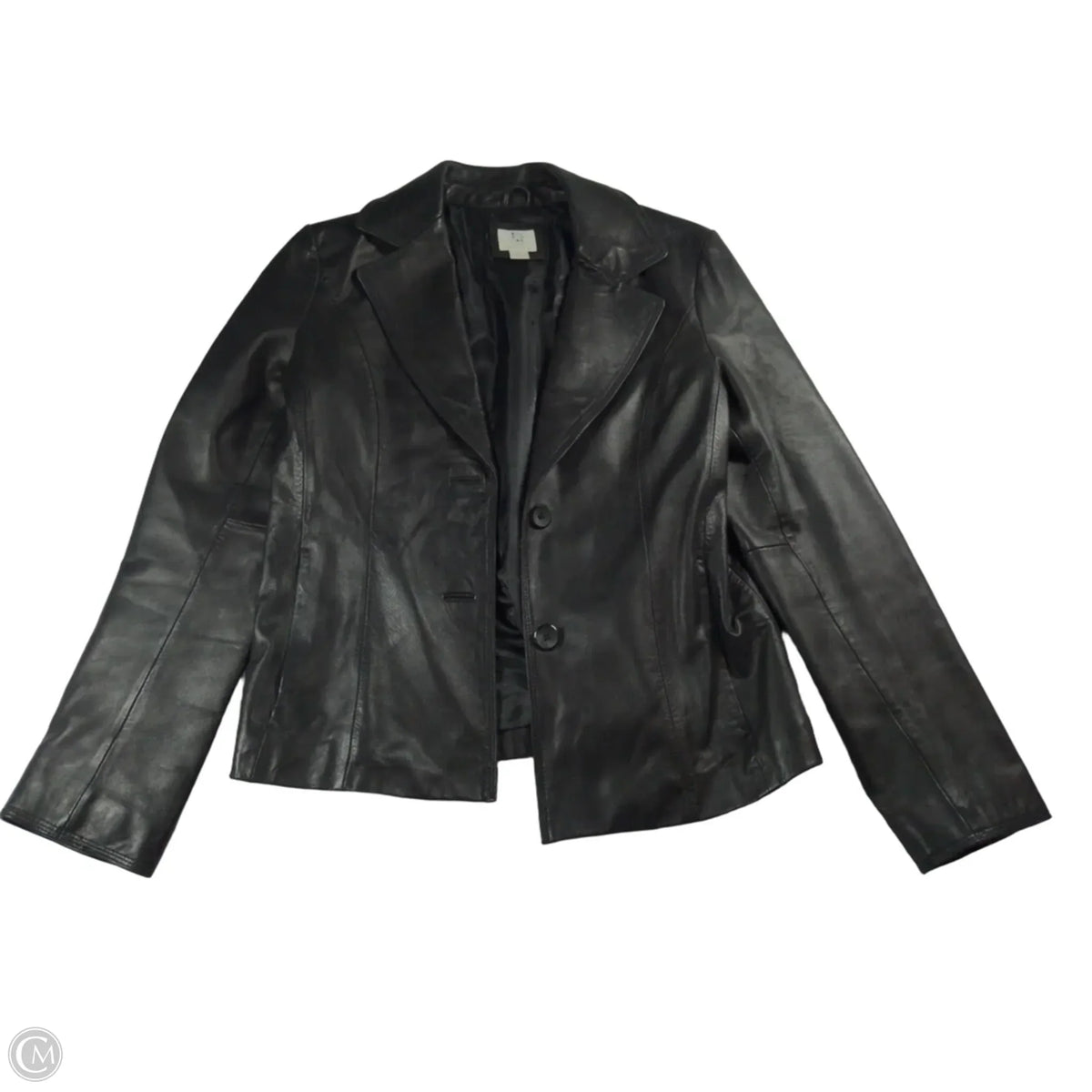 Jacket Leather By Apt 9 In Black, Size: M