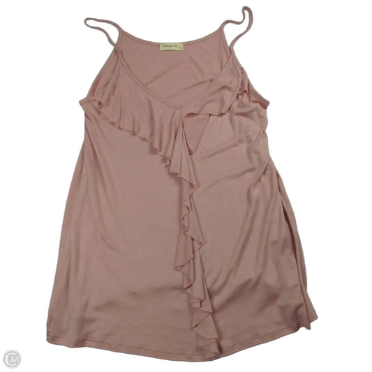 Top Sleeveless Basic By Ginger G In Pink, Size: M