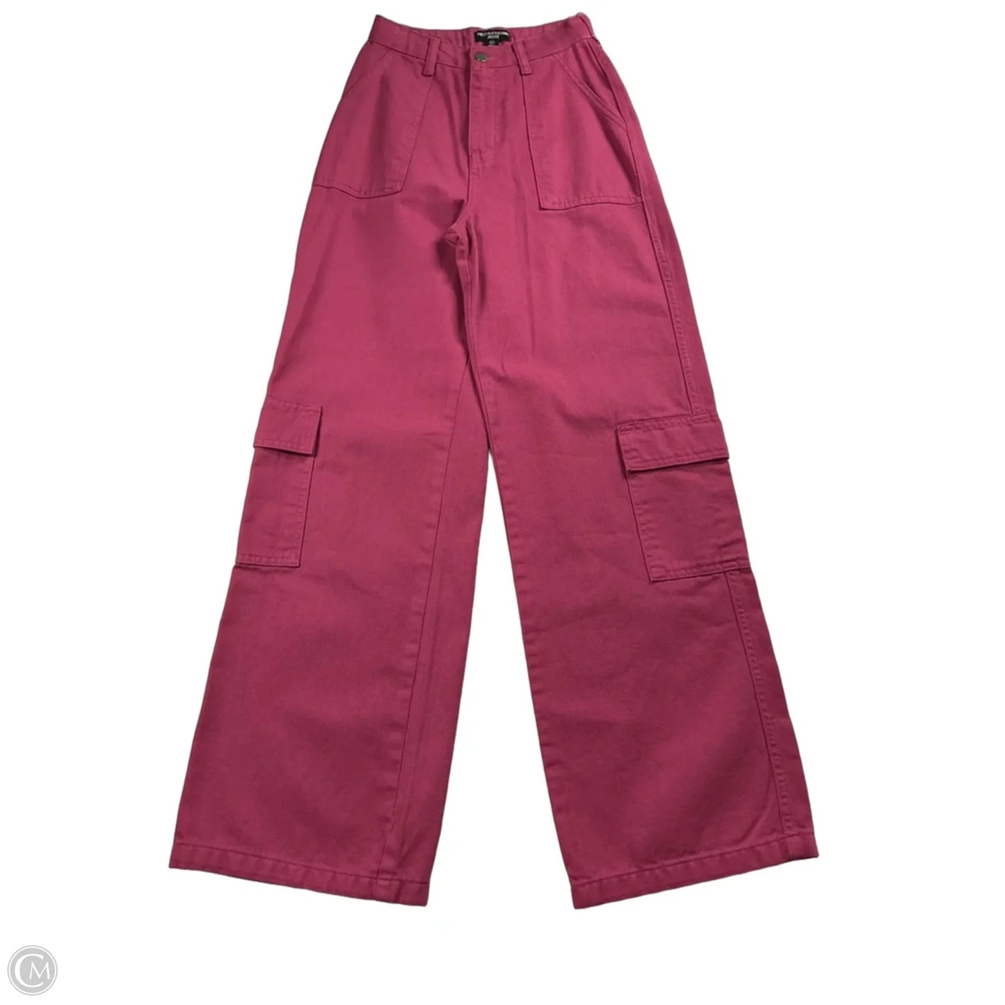 Jeans Wide Leg By Pretty Little Thing In Pink, Size: 0