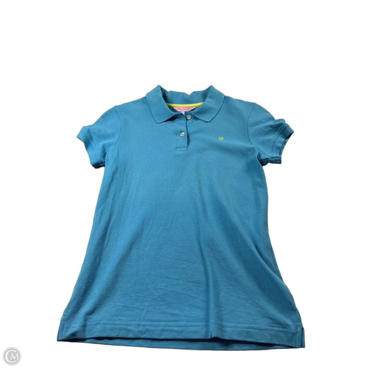 Top Short Sleeve Designer By Lilly Pulitzer In Blue, Size: Xs