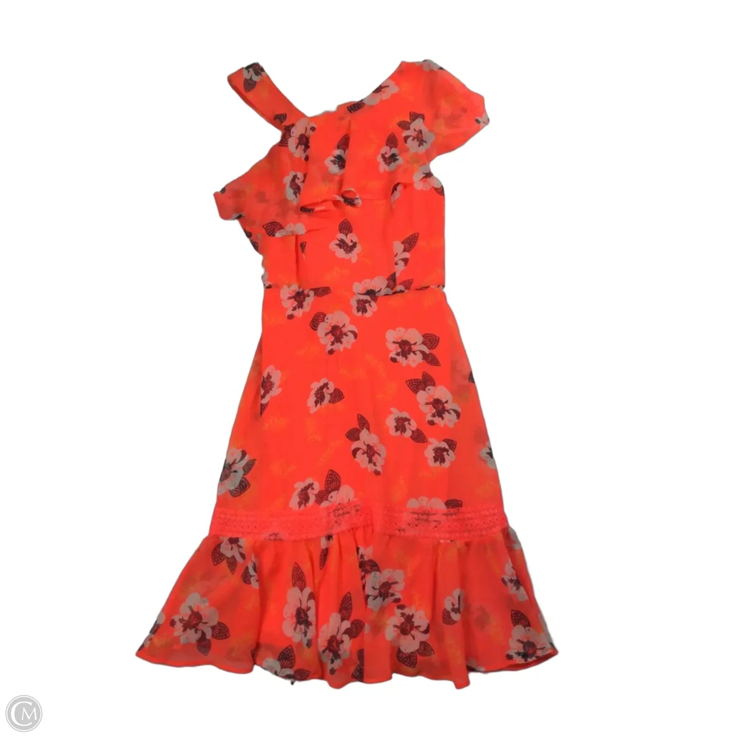 Dress Party Midi By Express In Orange, Size: 0