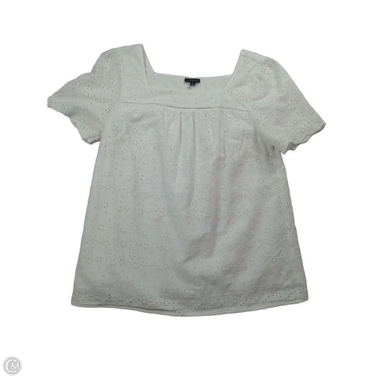 Top Short Sleeve By Talbots In White, Size: M