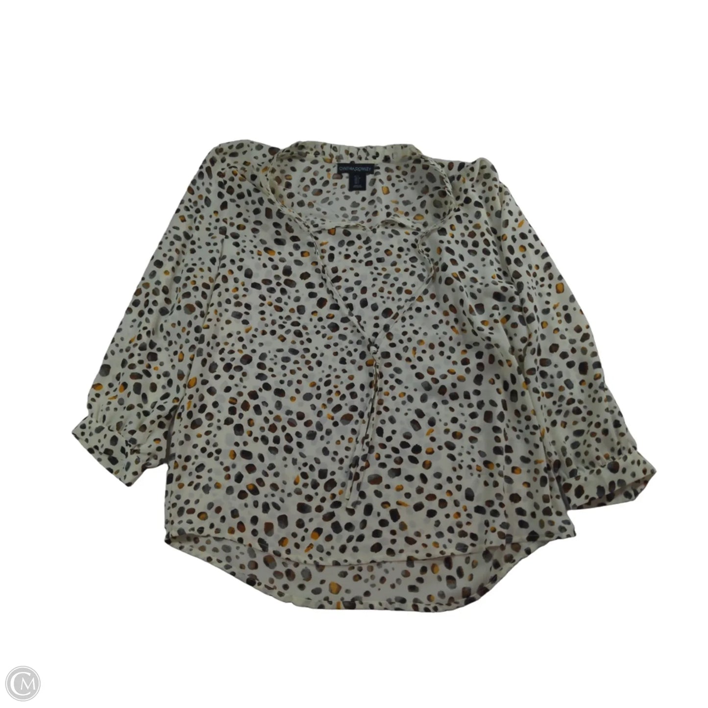 Top Long Sleeve By Cynthia Rowley In Cream, Size: S