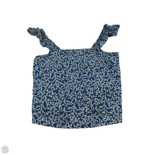 Top Sleeveless By J. Crew In Blue & White, Size: M