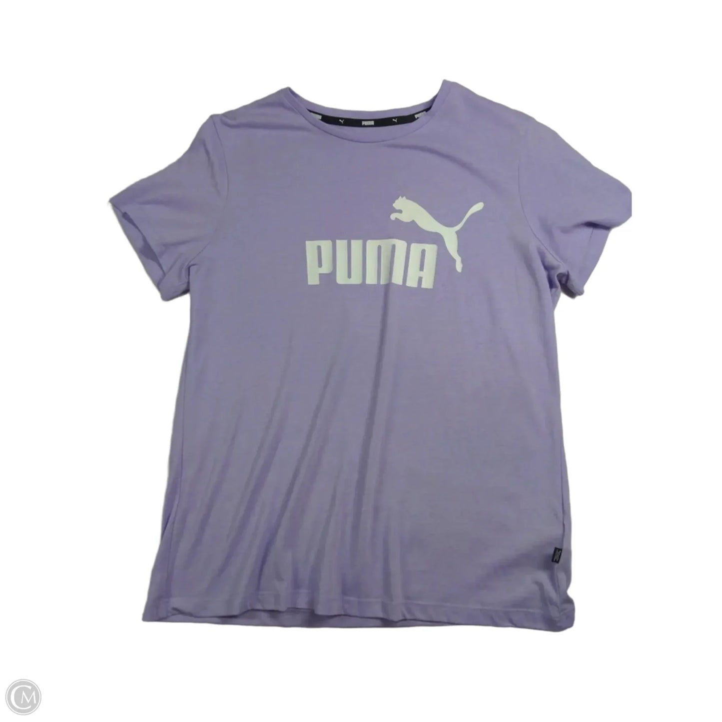 Athletic Top Short Sleeve By Puma In Purple, Size: L