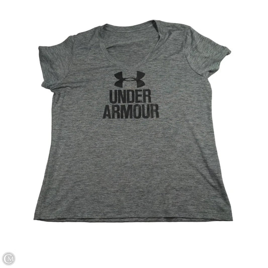Athletic Top Short Sleeve By Under Armour In Grey, Size: Xl