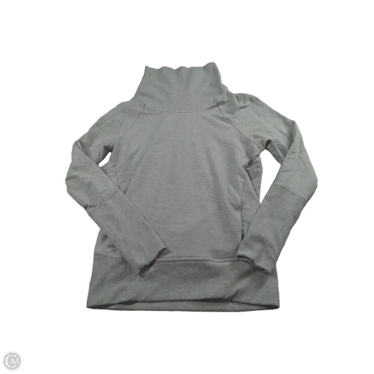Athletic Top Long Sleeve Collar By Lululemon In Grey, Size: 4