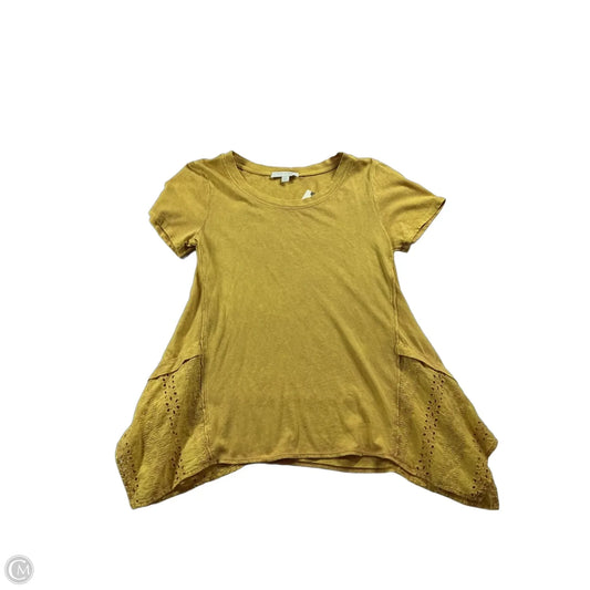 Top Short Sleeve By Eri + Ali In Yellow, Size: Xs