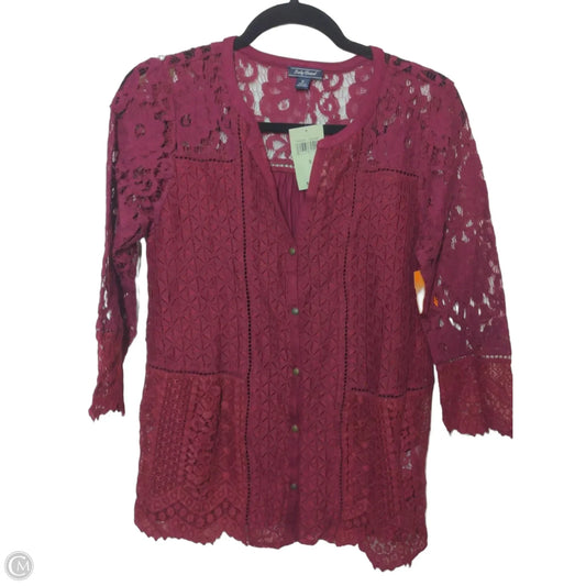 Top Long Sleeve By Lucky Brand In Maroon, Size: S