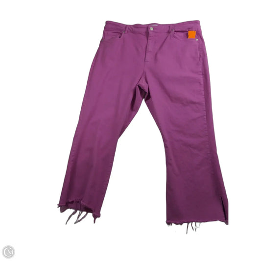 Jeans Boot Cut By Loft In Purple, Size: 18