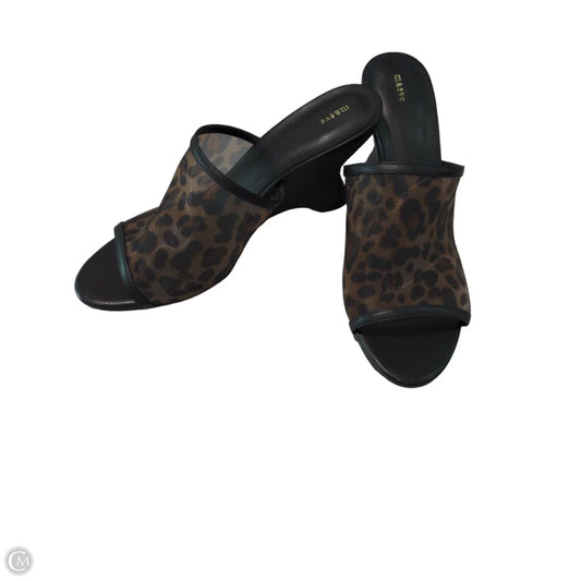 Sandals Heels Wedge By Maeve In Animal Print, Size: 9