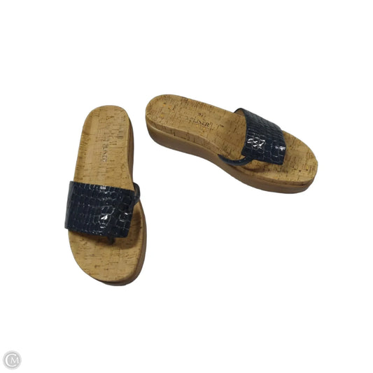 Sandals Heels Platform By Donald Pliner In Navy, Size: 7.5